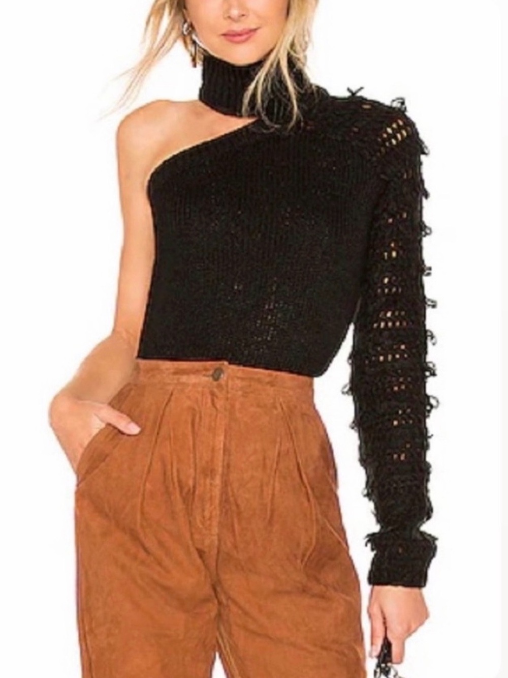 HOUSE OF HARLOW 1960 X Revolve Girl Please Sweater - Black - Sz S